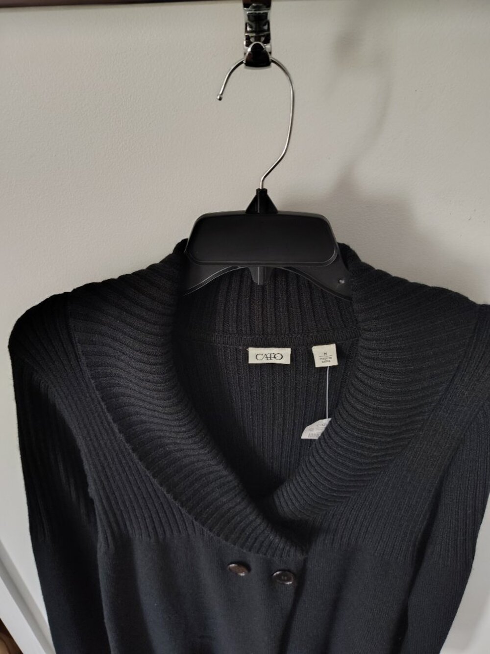 Cato A-line Design Black Sweater, size medium - Picture 6 of 9